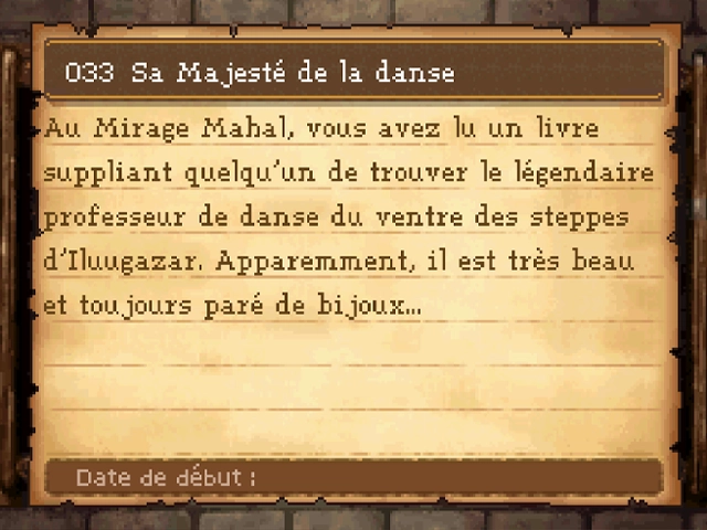 Quête : Sa Majesté de la danse